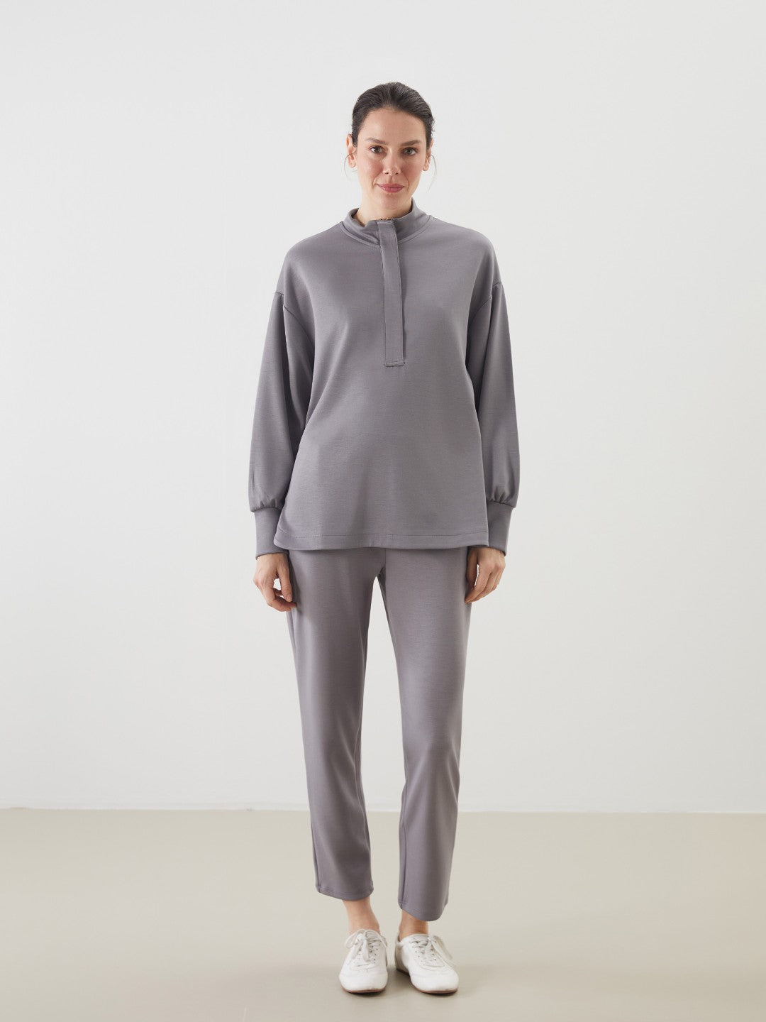 LCW Classic Stand Collar Women T-Shirt