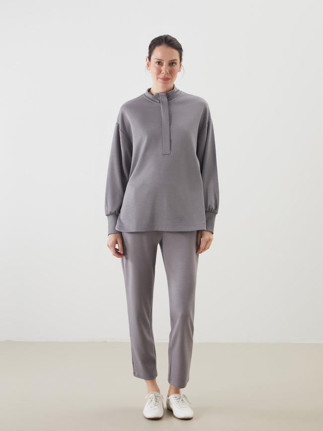 LCW Classic Stand Collar Women T-Shirt Main Image