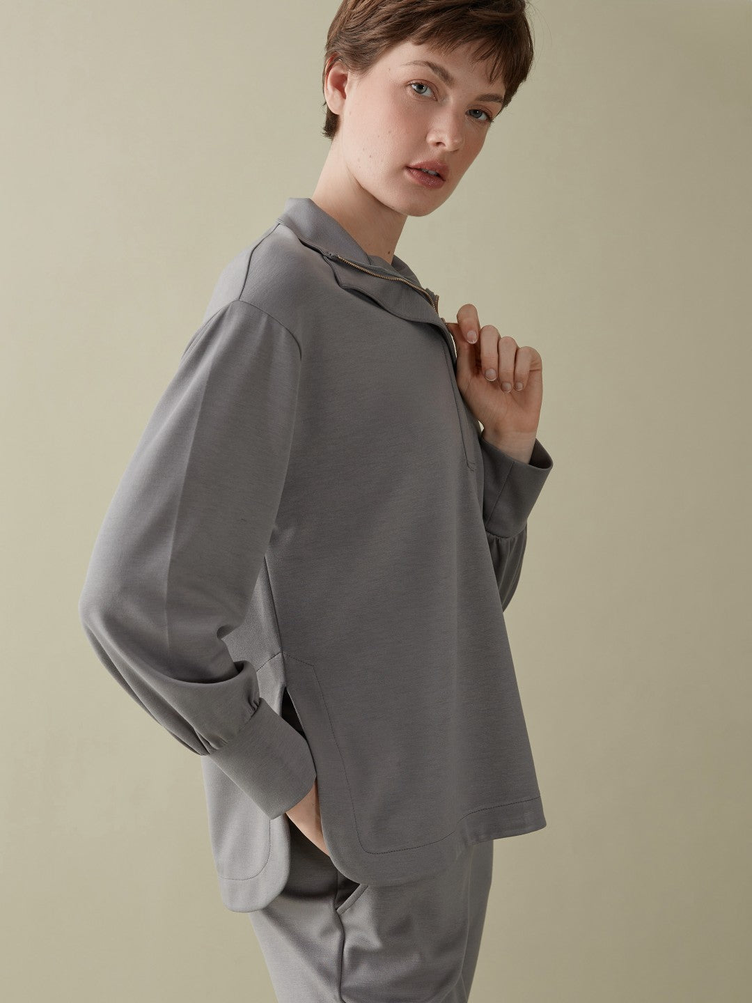 LCW Classic Stand Collar Women T-Shirt