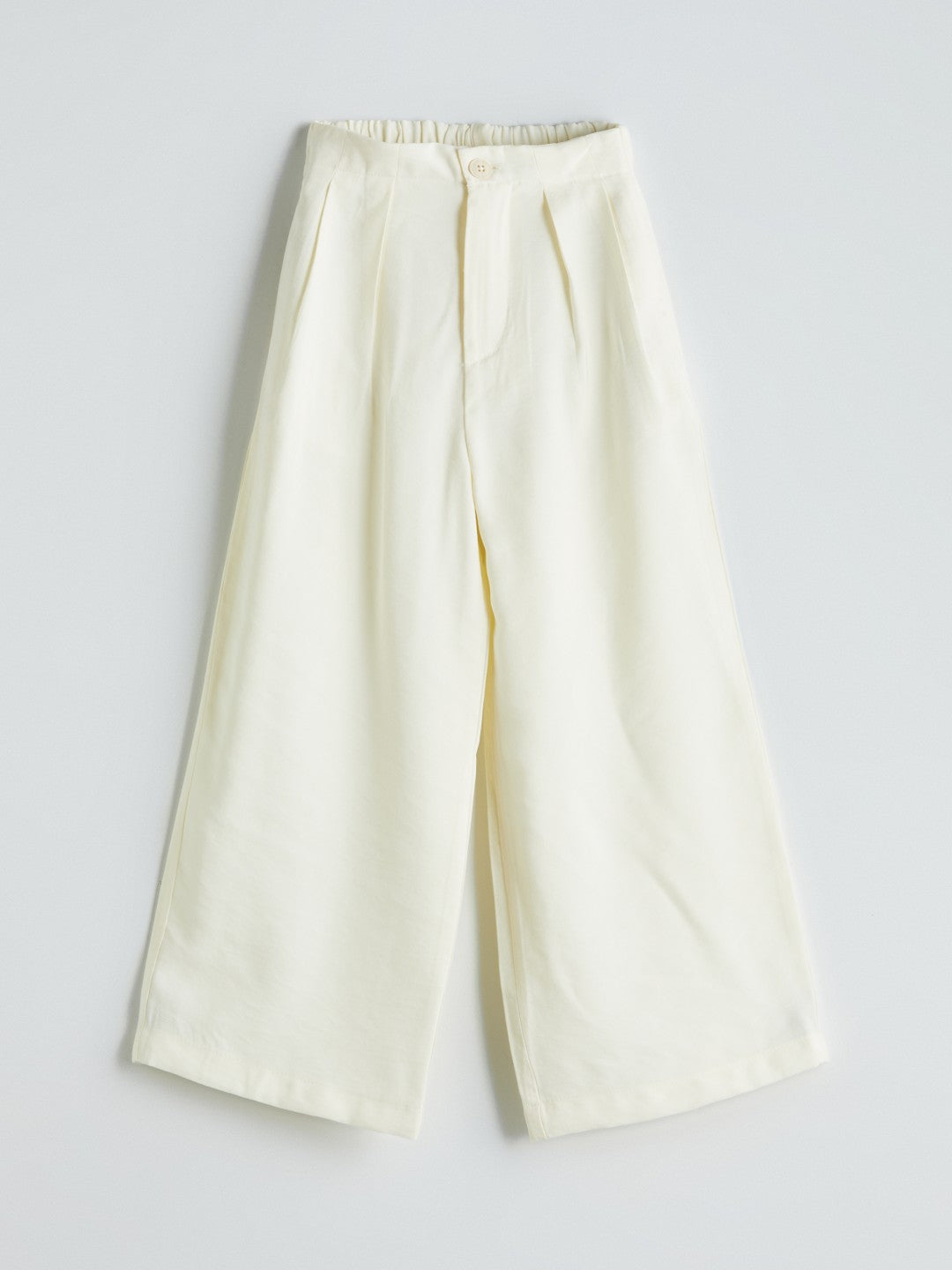 LCW Kids Elastic Waist Pleated Girl Trousers