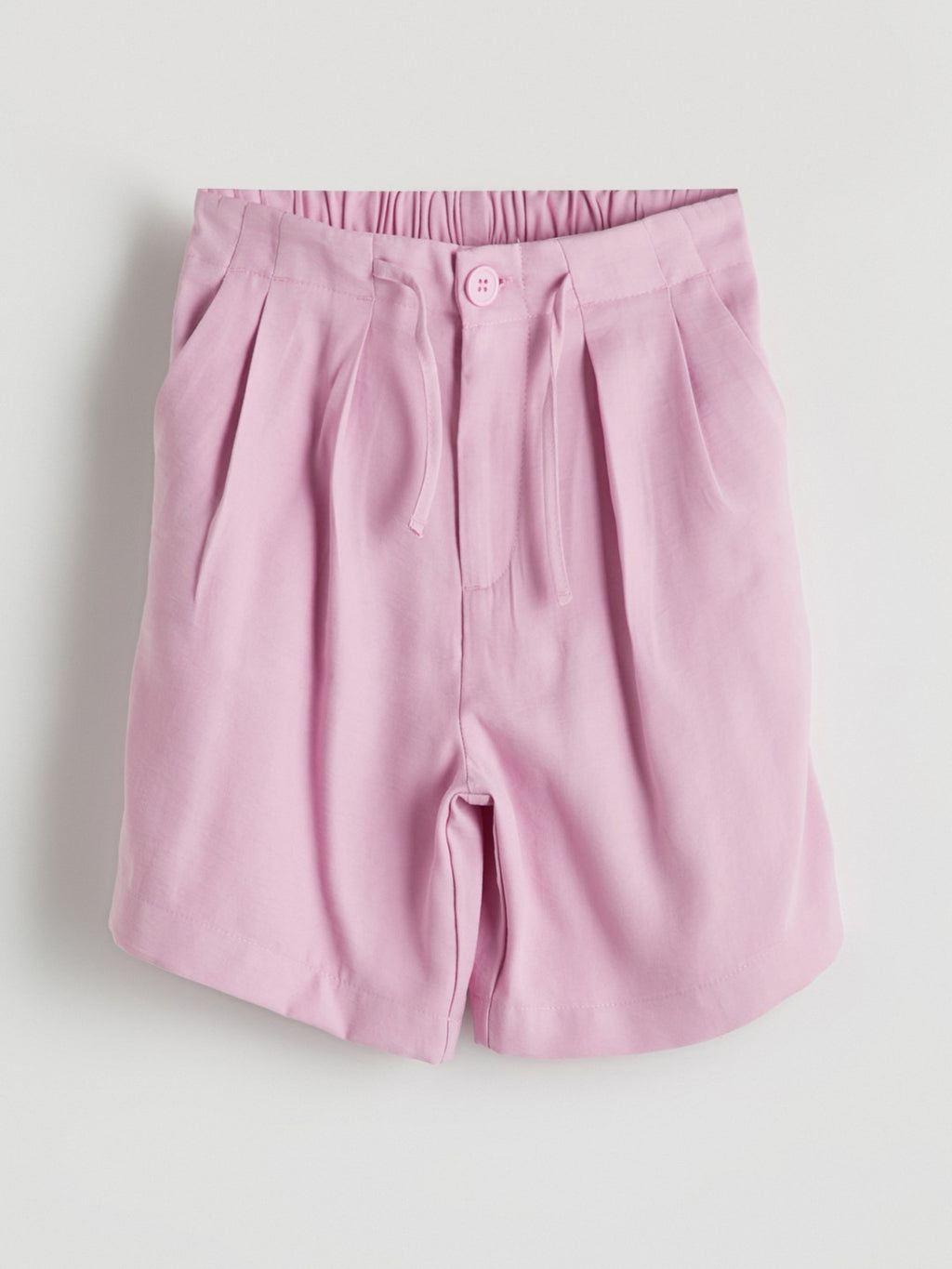 LCW Kids Elastic Waist Pleated Girls Shorts
