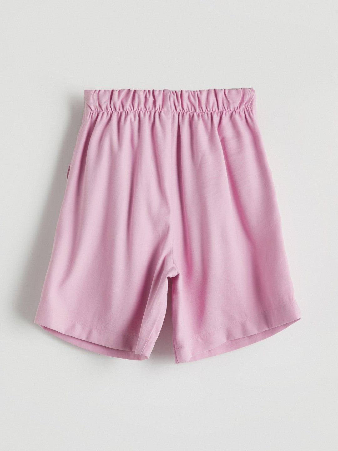 LCW Kids Elastic Waist Pleated Girls Shorts