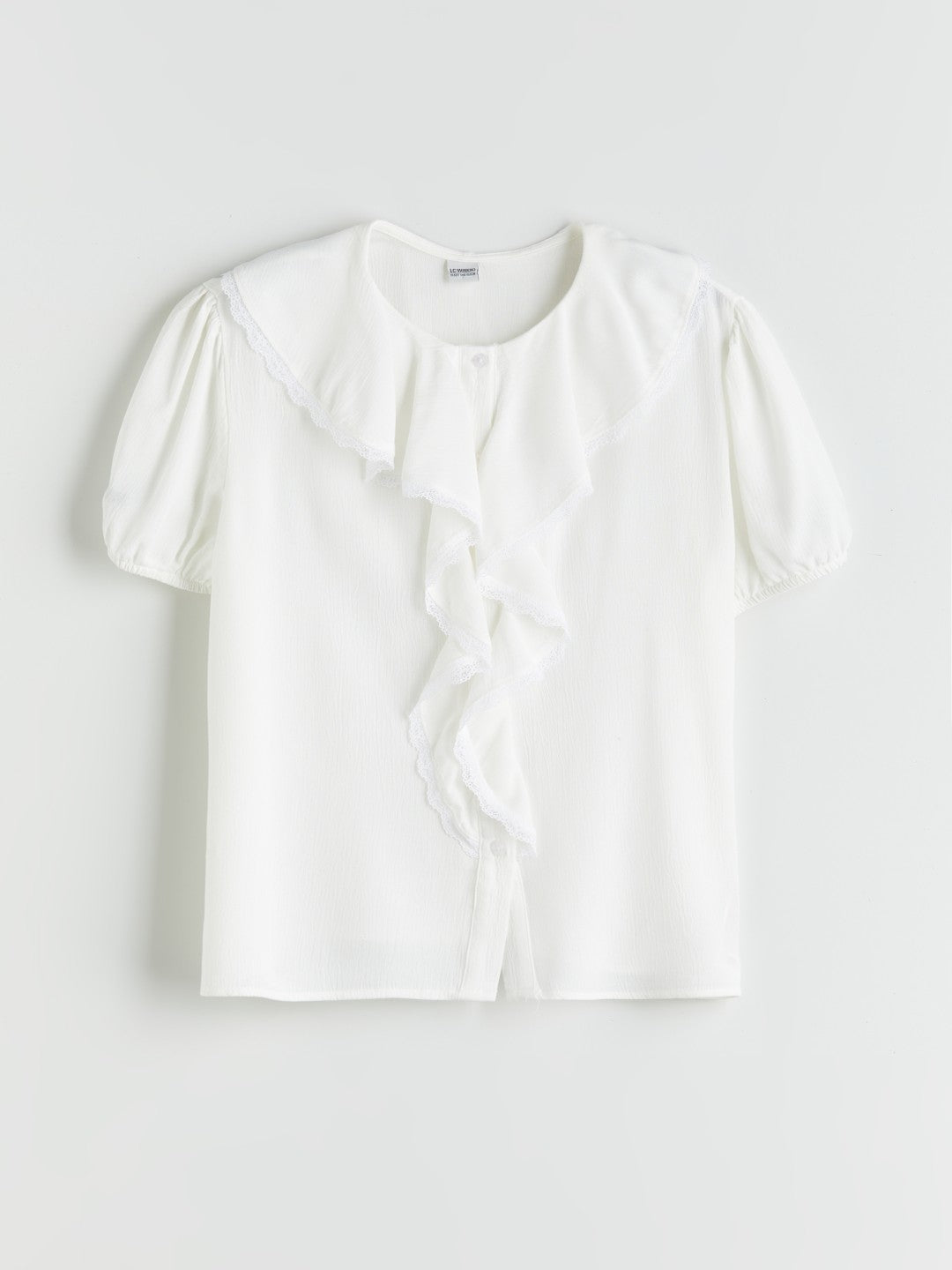 LCW Kids Ruffle Detailed Girl Crop Shirt