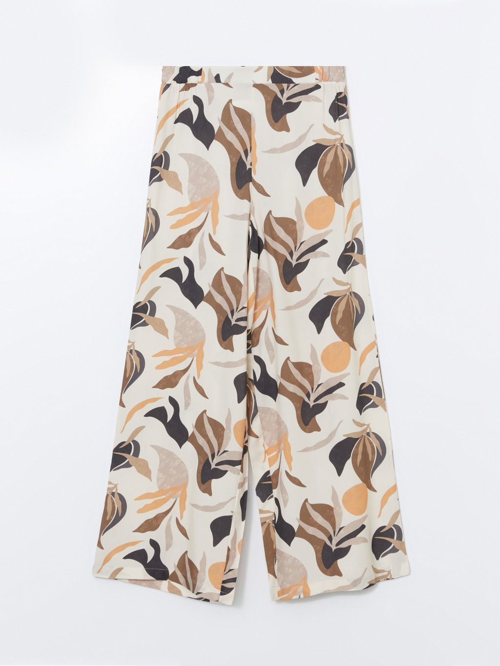 LCW Modest Elastic Waist Patterned Women Trousers