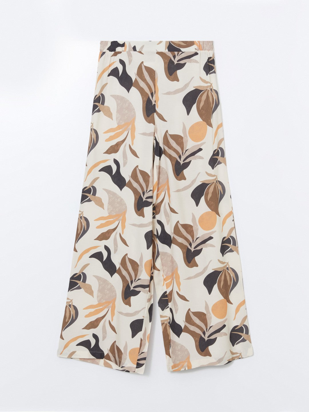 LCW Modest Elastic Waist Patterned Women Trousers