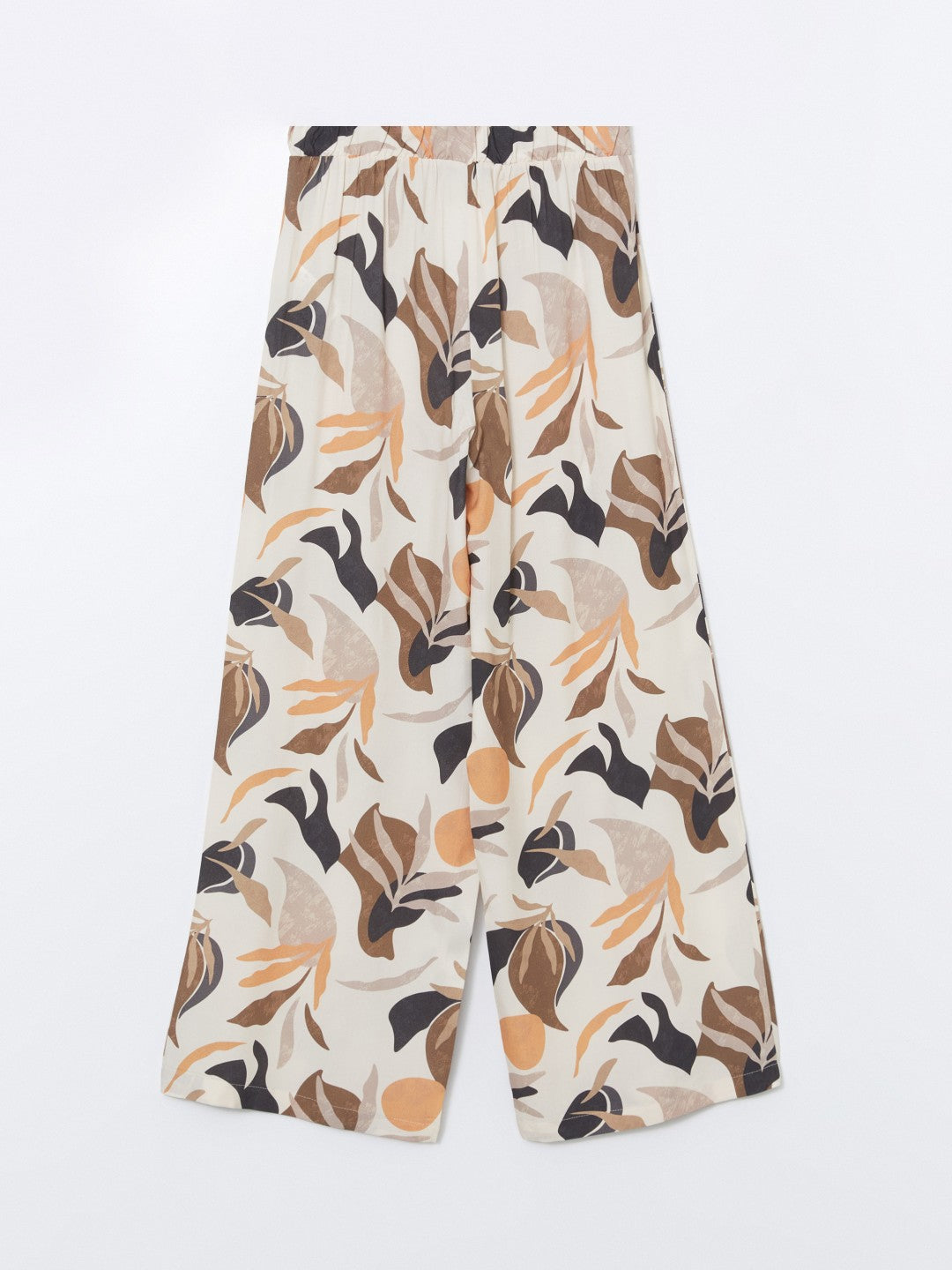 LCW Modest Elastic Waist Patterned Women Trousers