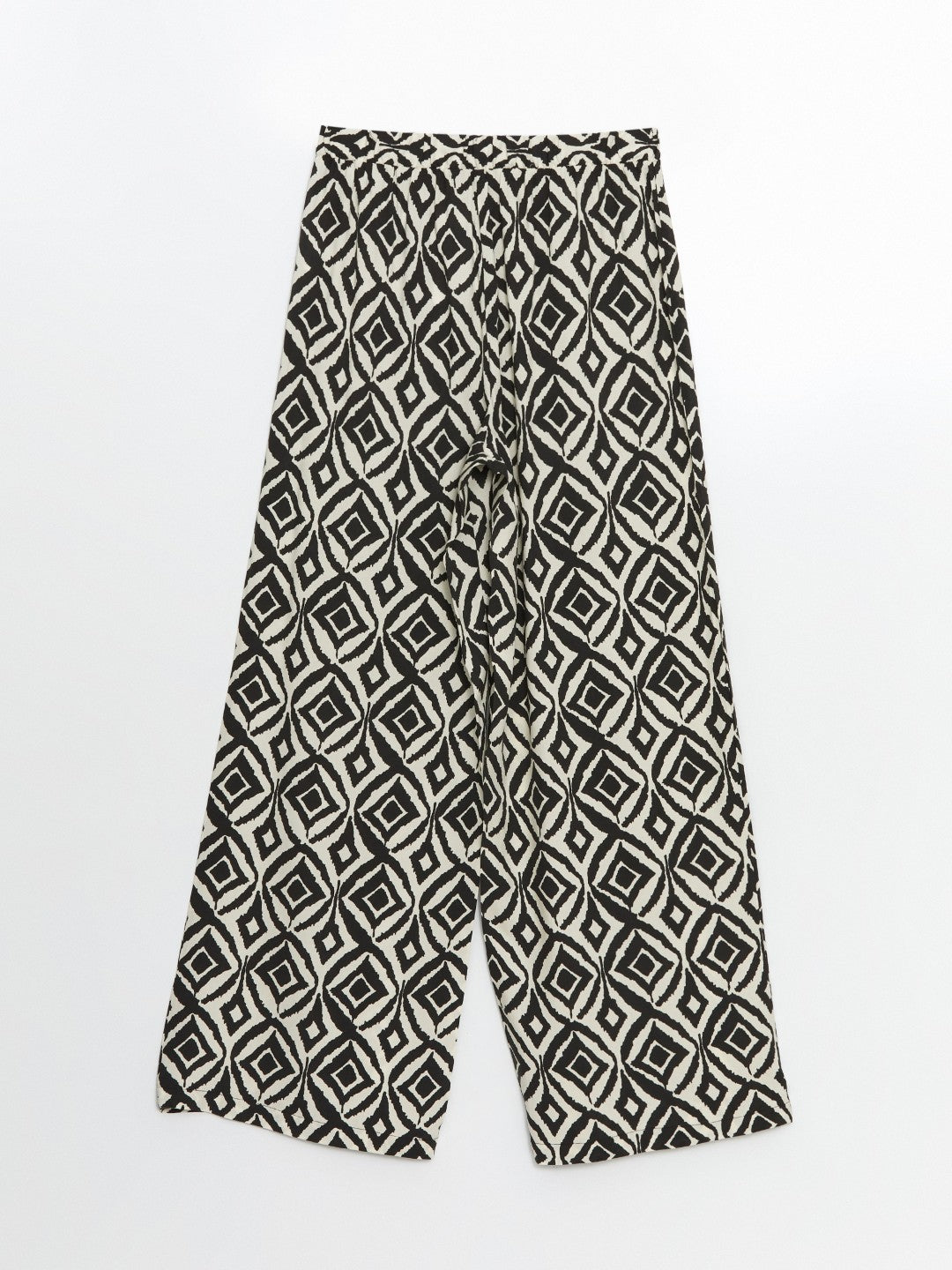 LCW Modest Elastic Waist Patterned Women Trousers