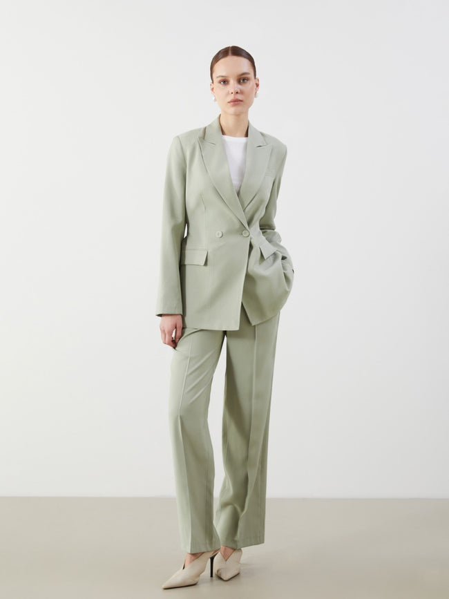 LCW Modest Waist Belted Women Blazer Jacket Main Image