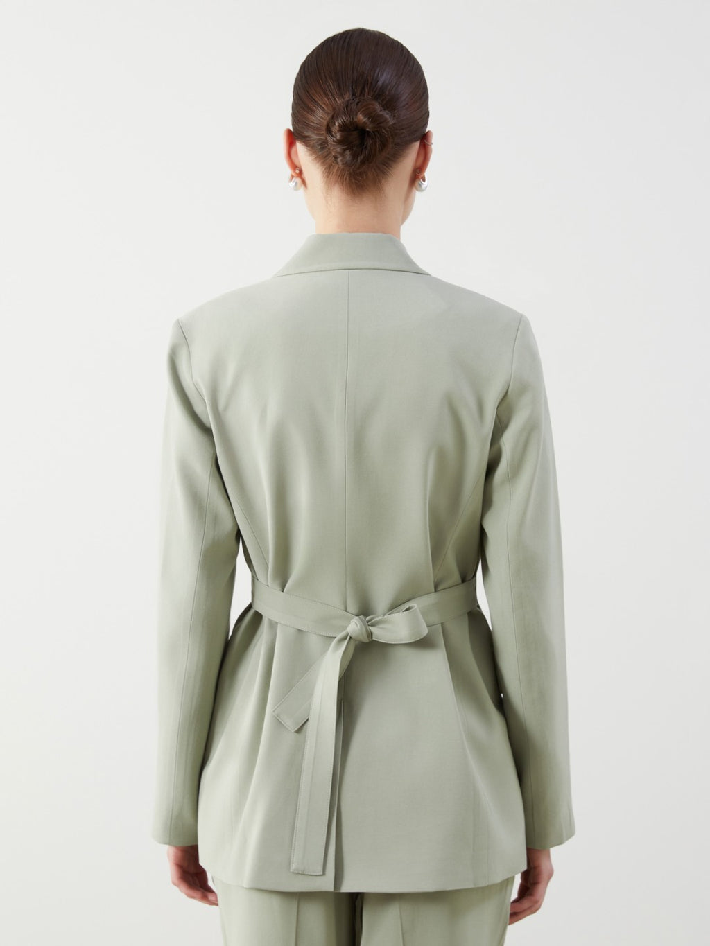 LCW Modest Waist Belted Women Blazer Jacket