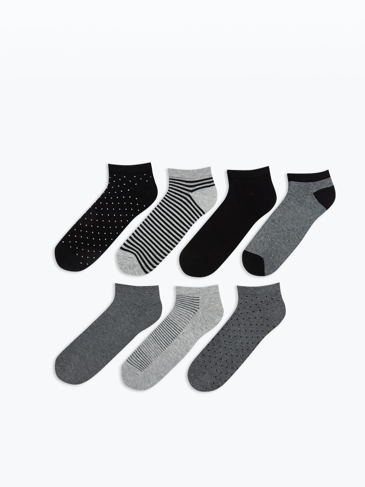 Patterned Men Ankle Socks 7-Pack