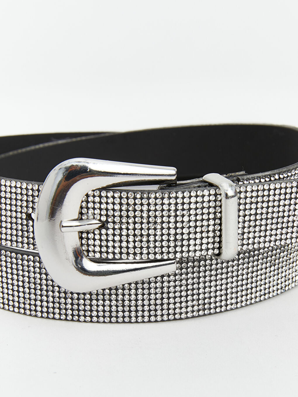 LCW ACCESSORIES Grey Shiny Stone Women Belt