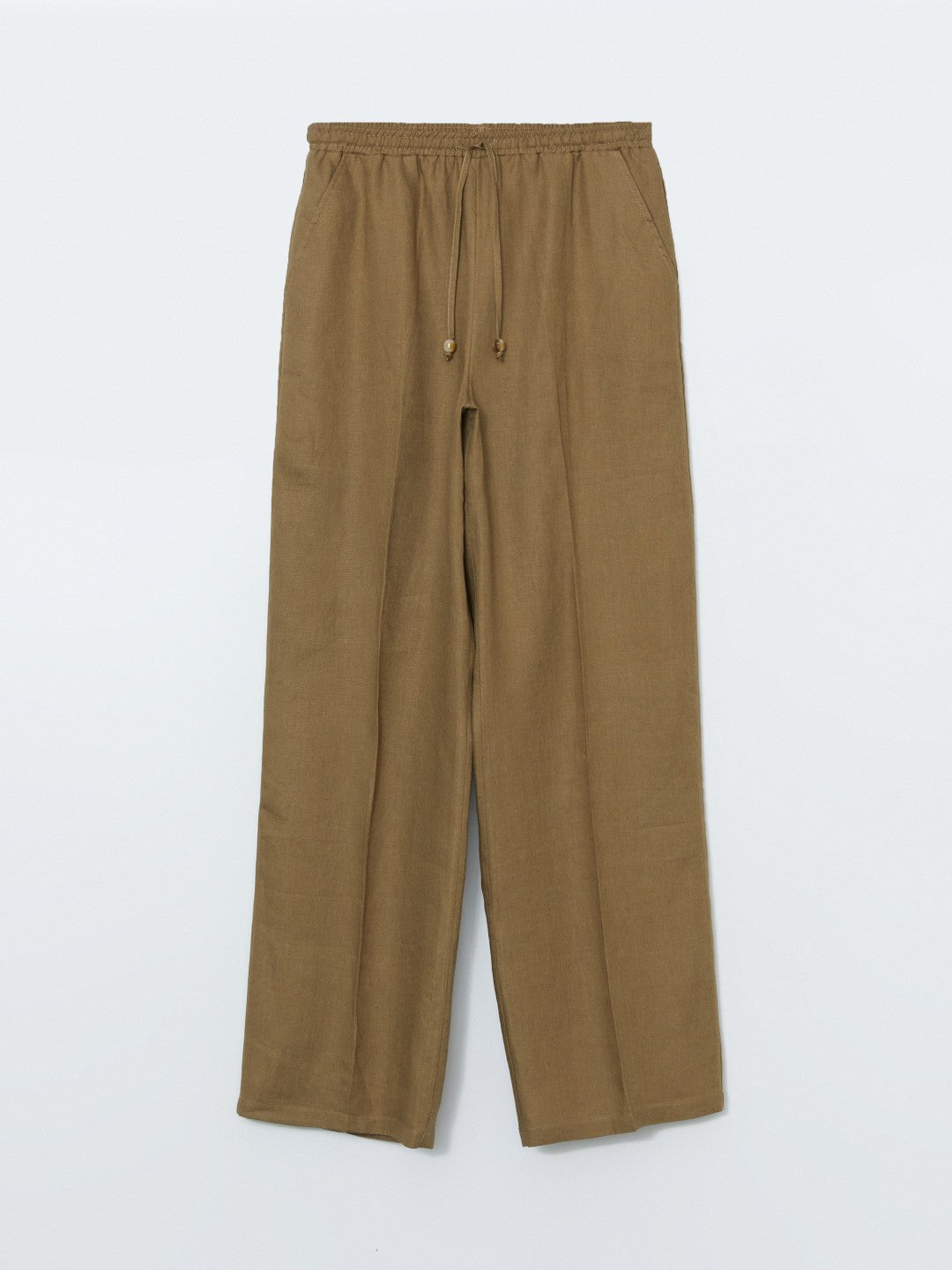 LCW Vision Elastic Waist Linen Women Trousers