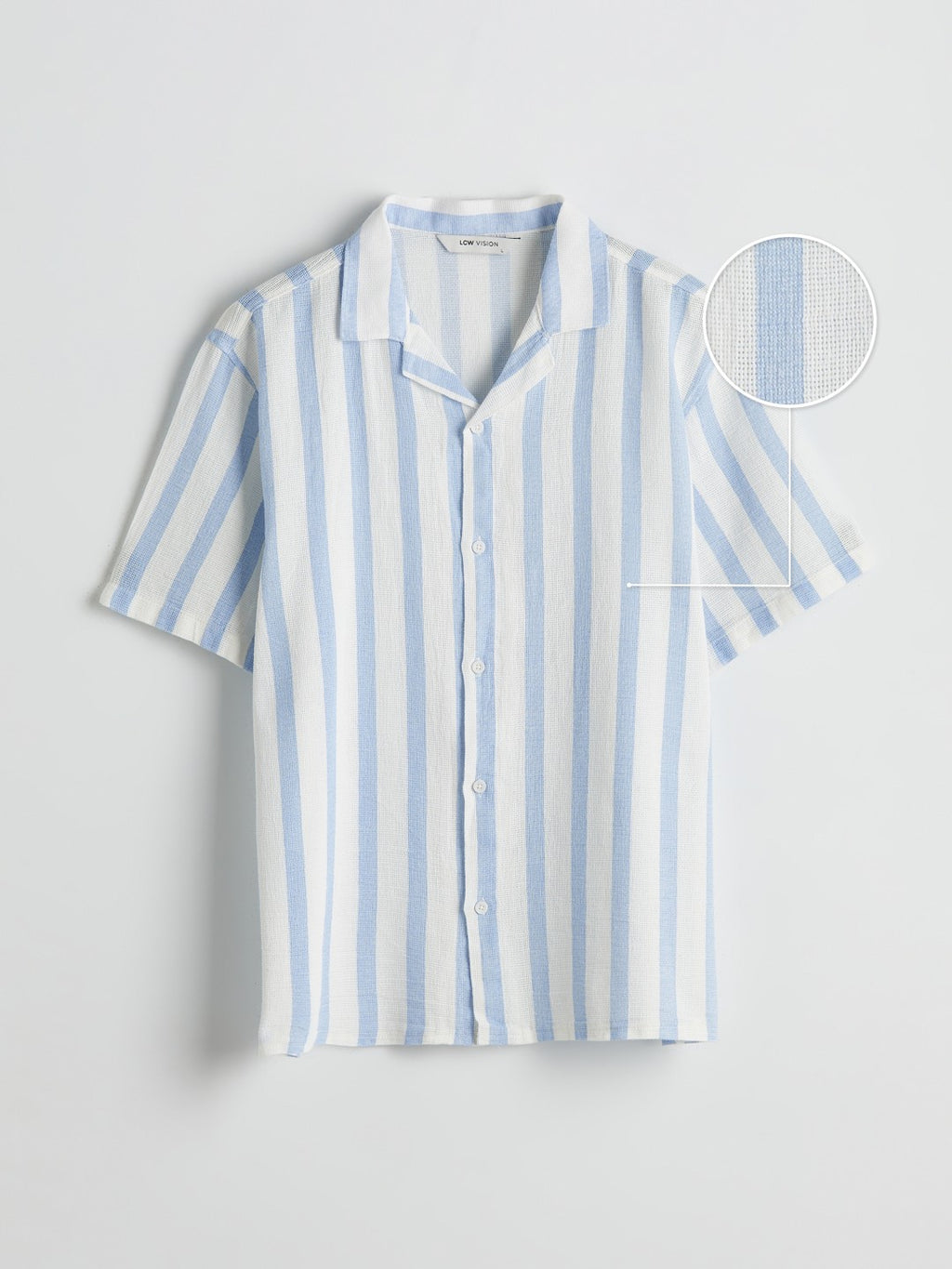 LCW Vision Regular Fit Short Sleeve Men Textured Shirt