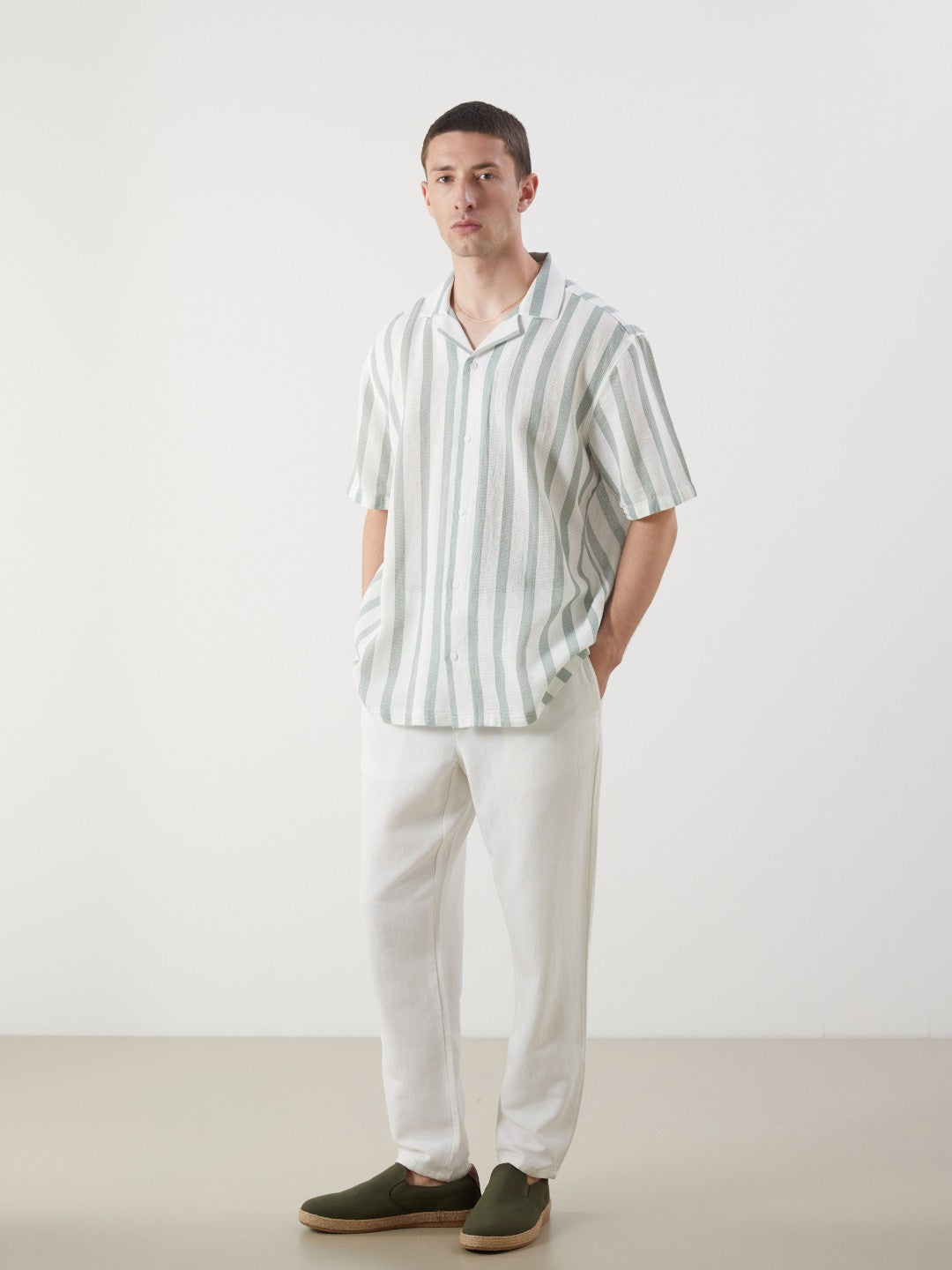 LCW Vision Regular Fit Short Sleeve Men Textured Shirt