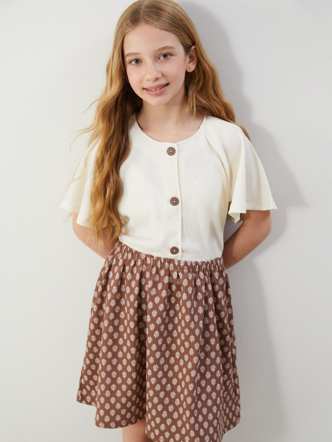 LCW Kids Crew Neck Girl Dress