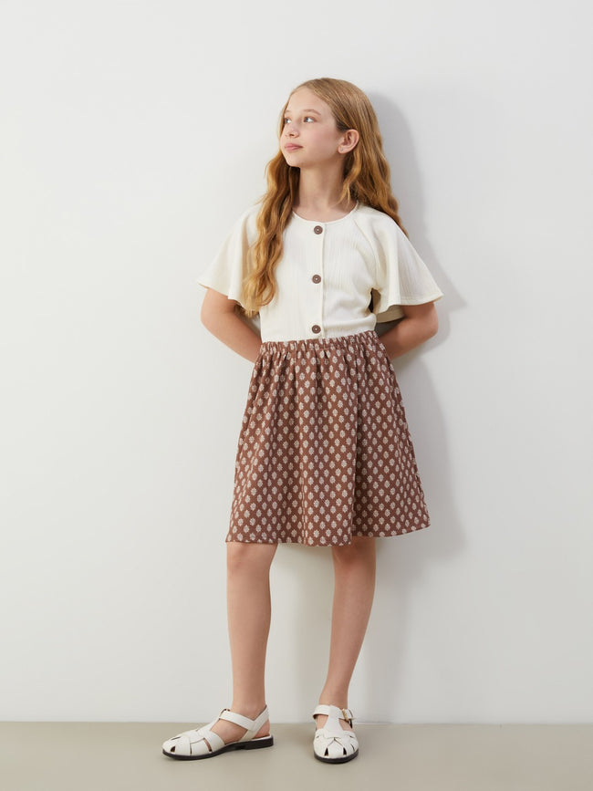 LCW Kids Crew Neck Girl Dress Main Image