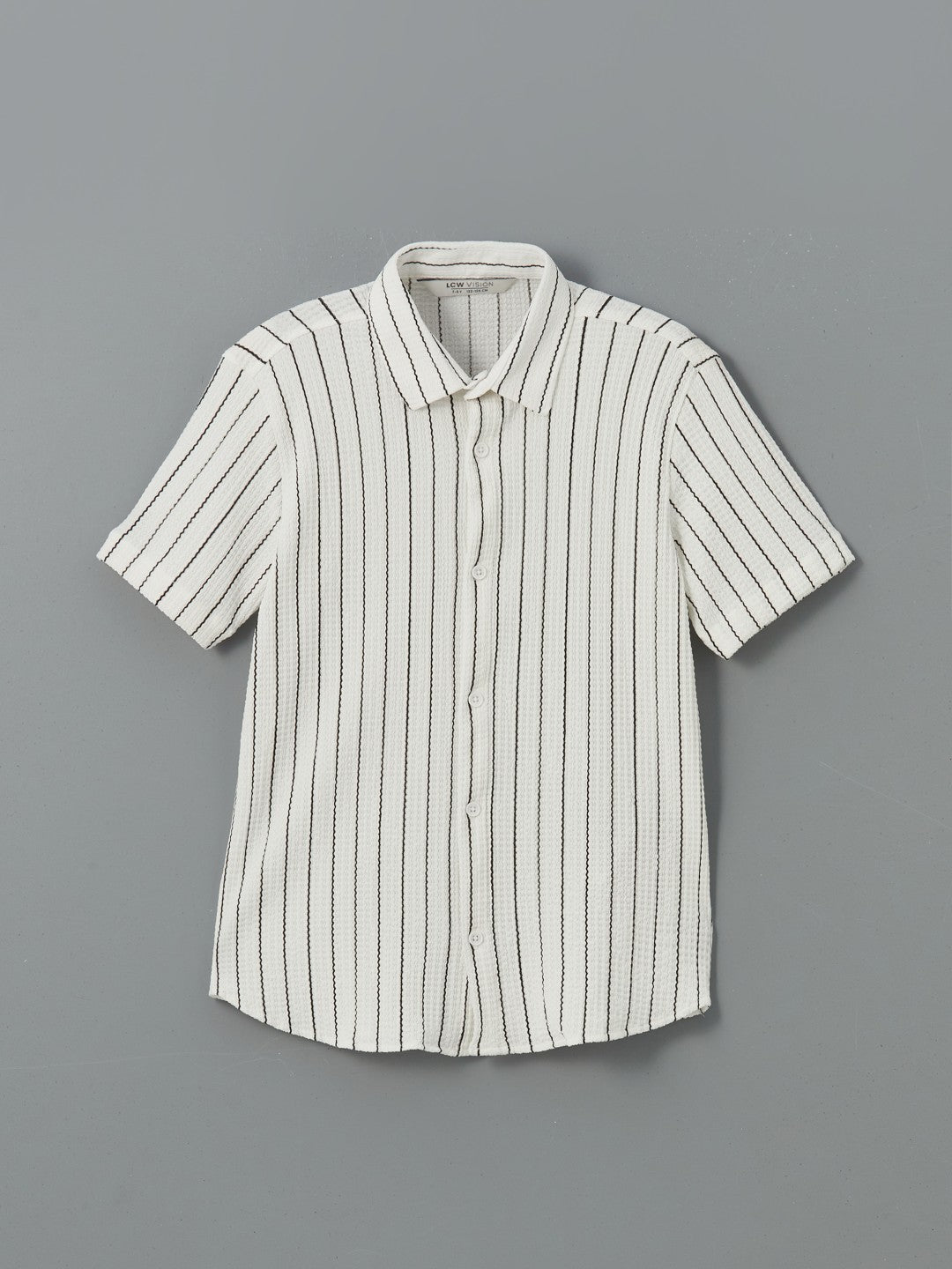 LCW Vision Short Sleeve Striped Boy Shirt