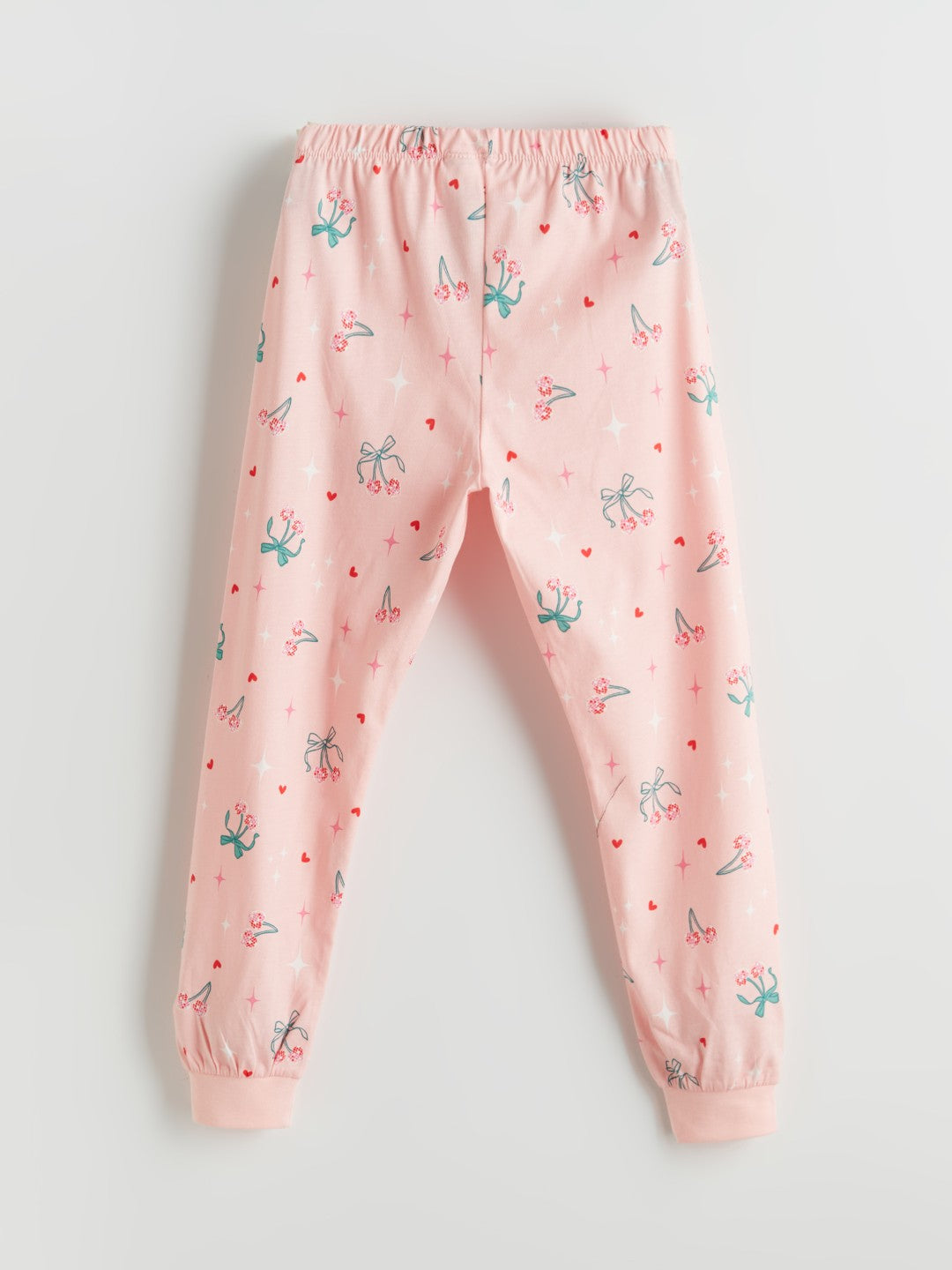 LCW Kids Ecru Crew Neck Girls Pajama Set