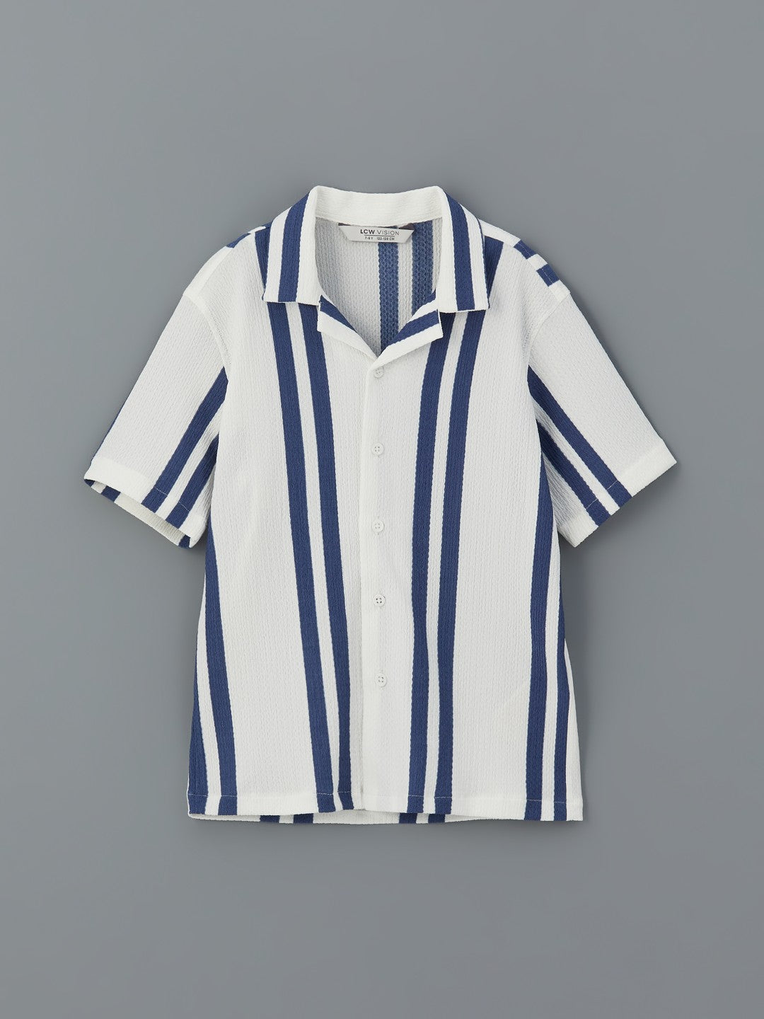 LCW Vision Short Sleeve Striped Boy Shirt