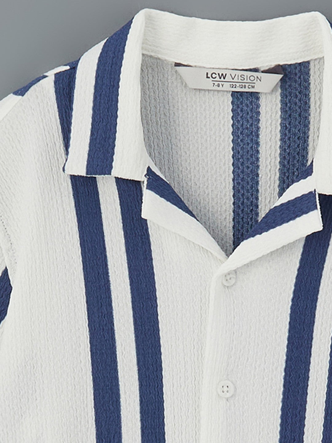 LCW Vision Short Sleeve Striped Boy Shirt