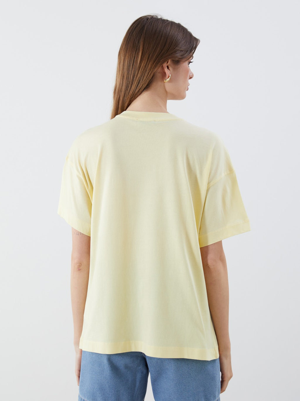 LCW Vision Sari Crew Neck Printed Oversize Women T-Shirt