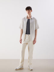 Xside Relaxed Fit Short Sleeve Striped Men Shirt