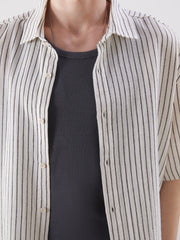 Xside Relaxed Fit Short Sleeve Striped Men Shirt