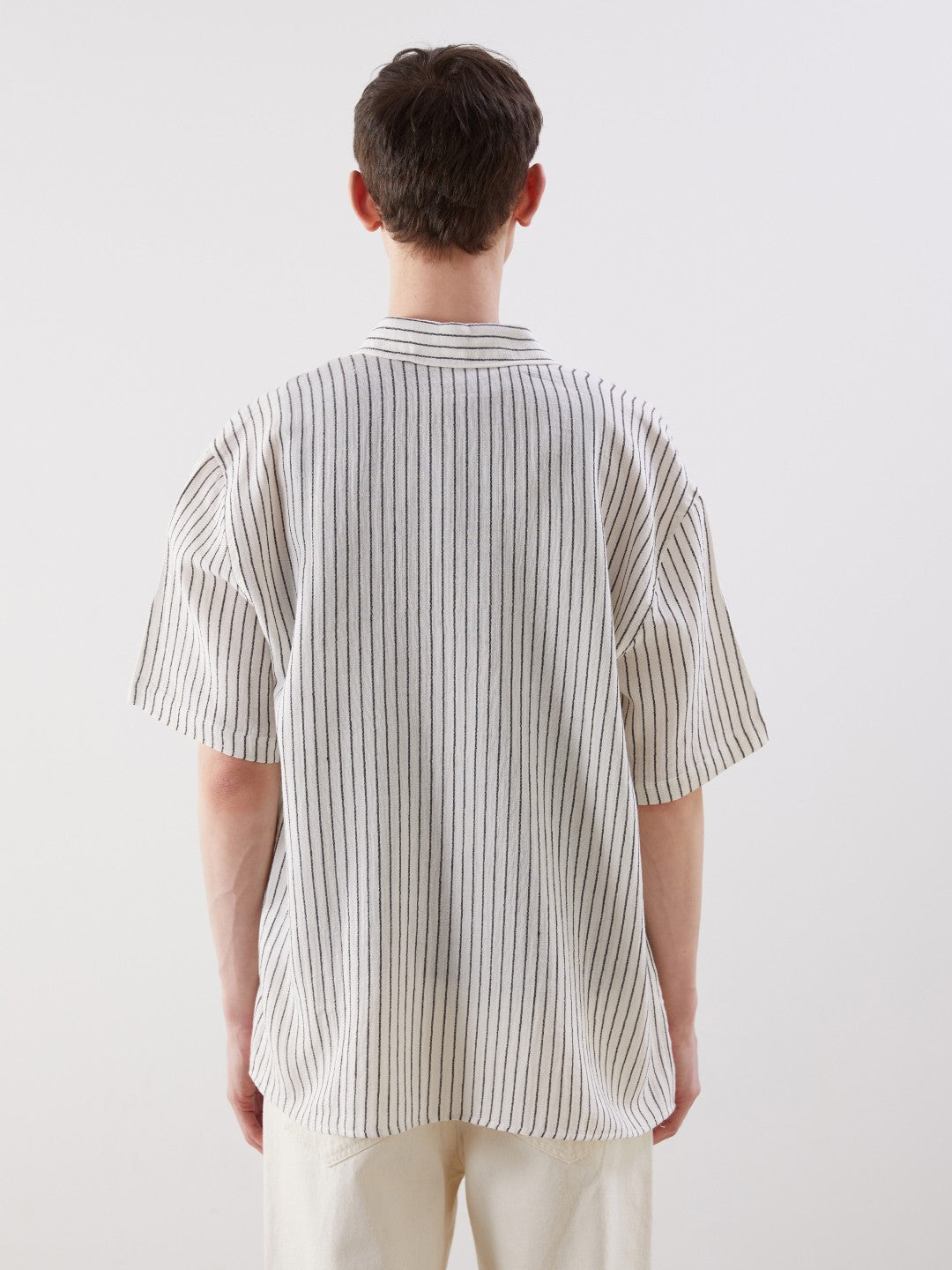 Xside Relaxed Fit Short Sleeve Striped Men Shirt