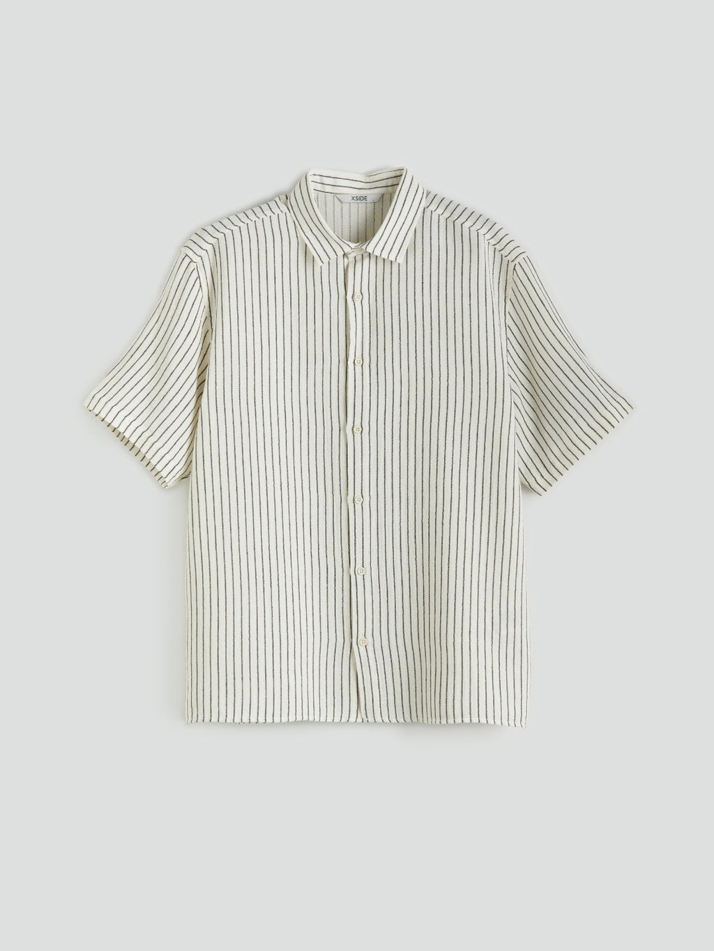 Xside Relaxed Fit Short Sleeve Striped Men Shirt