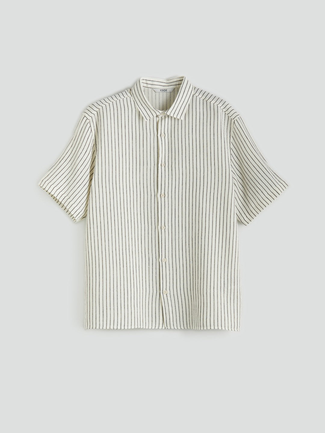 Xside Relaxed Fit Short Sleeve Striped Men Shirt