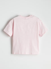LCW Kids Pink Crew Neck Girls T-Shirt