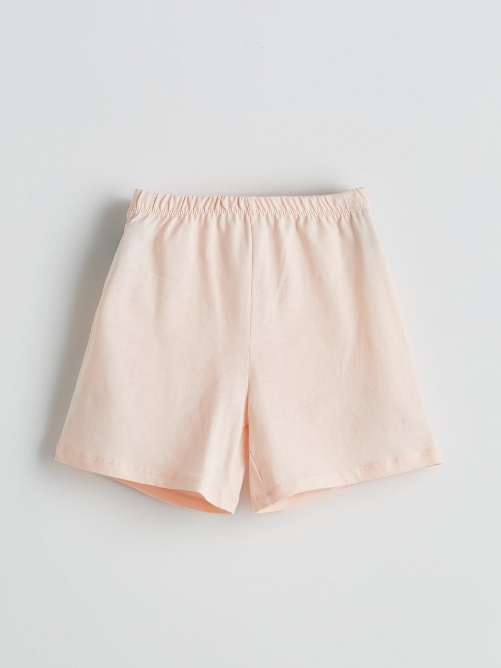 LCW Kids Crew Neck Girls Shorts Pajama Set