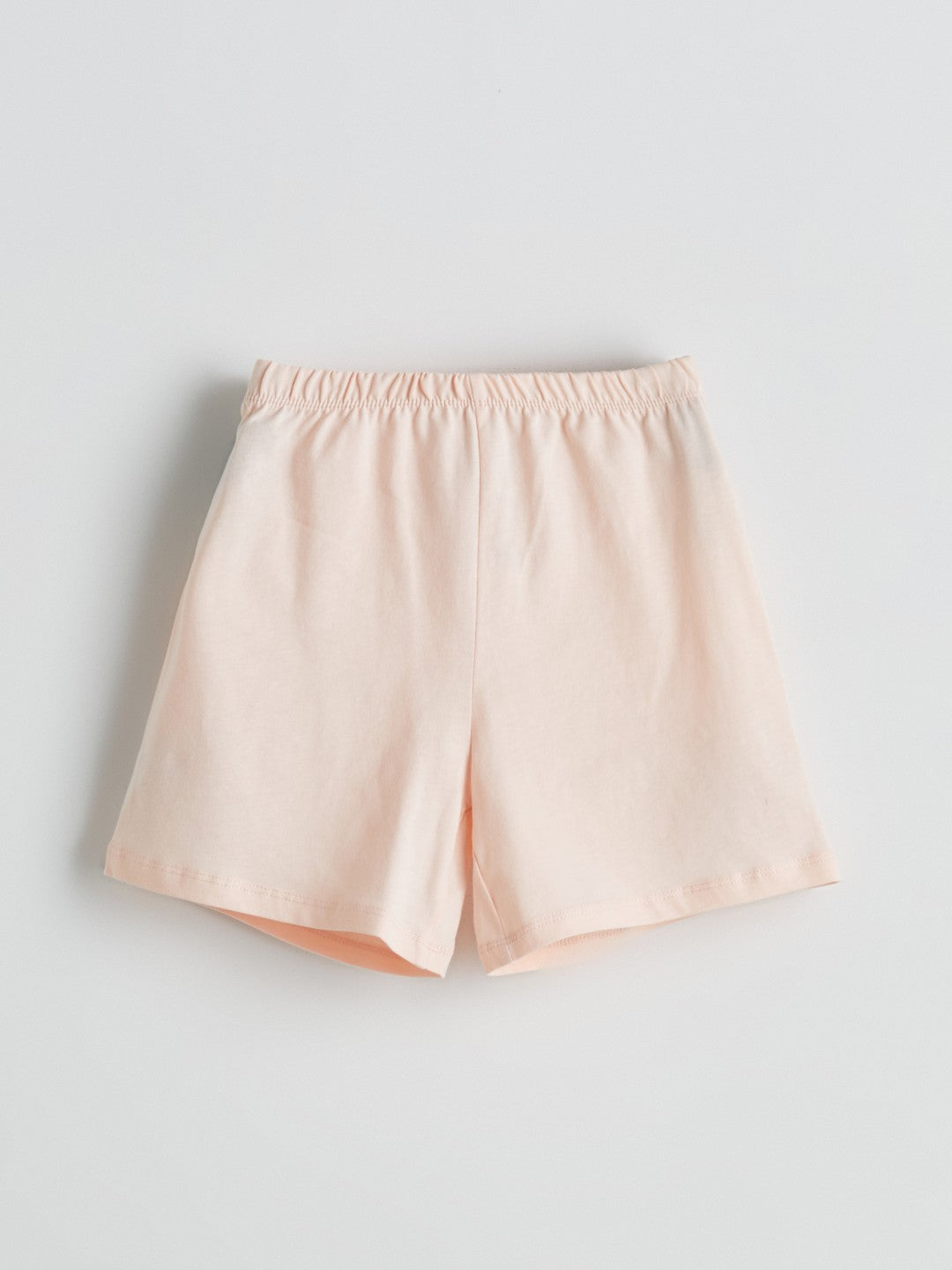 LCW Kids Crew Neck Girls Shorts Pajama Set