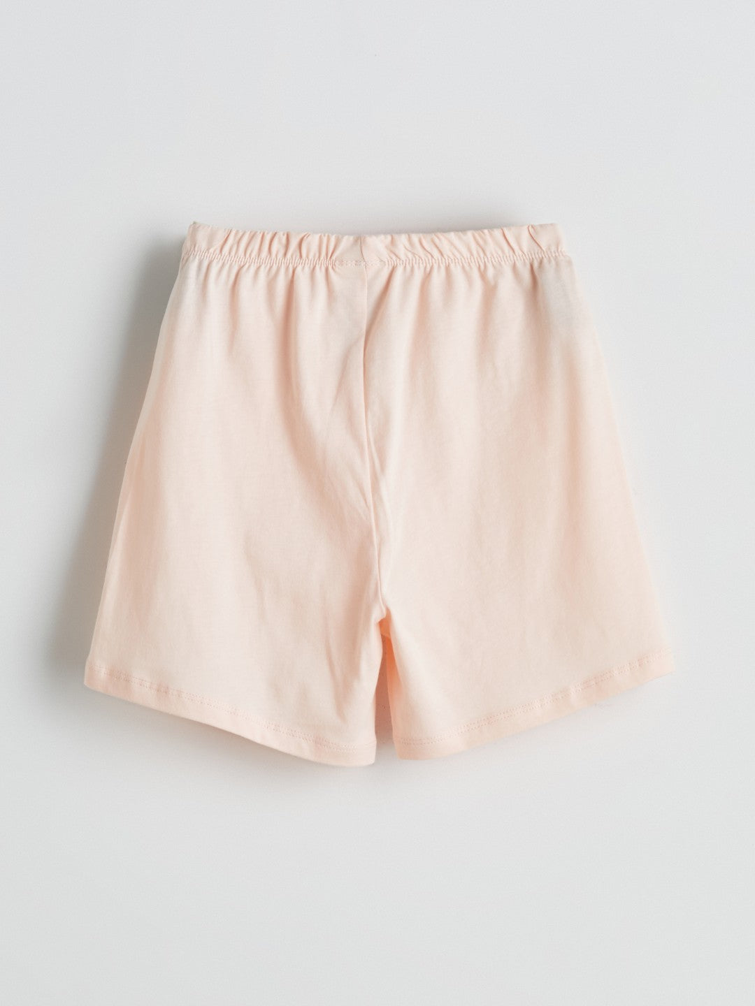 LCW Kids Crew Neck Girls Shorts Pajama Set