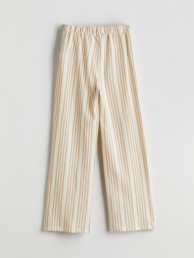 LCW Kids Elastic Waist Striped Girl Trousers Main Image