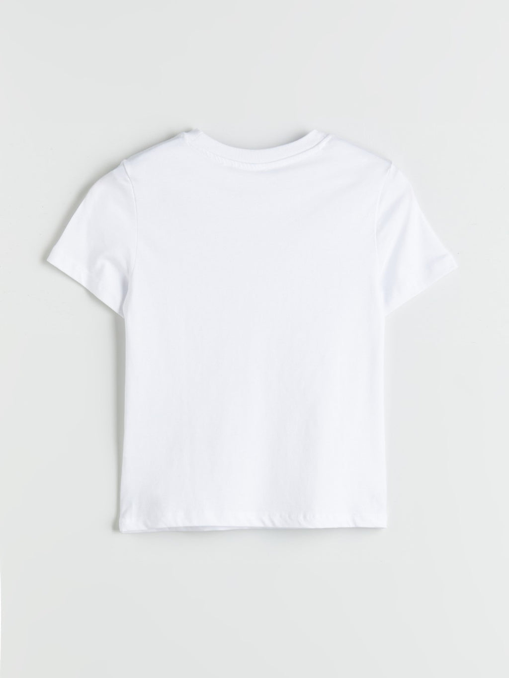 LCW Vision White Crew Neck Embroidered Women T-Shirt