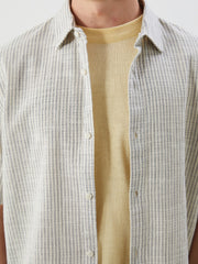 Xside Relaxed Fit Short Sleeve Striped Men Shirt