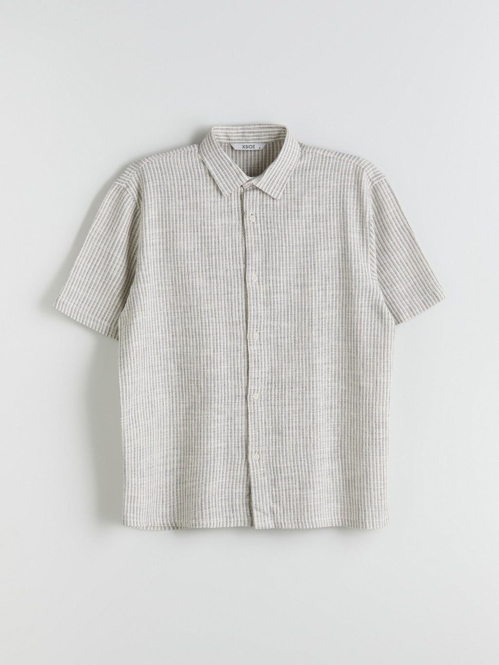 Xside Relaxed Fit Short Sleeve Striped Men Shirt