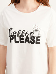 LCW Dream Petite Crew Neck Printed Women Pyjama Set