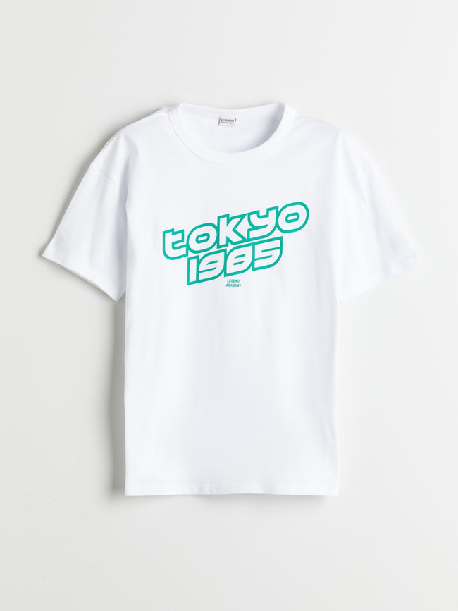 LCW Kids Crew Neck Tokyo Printed BoyS T-Shirt Hover Image