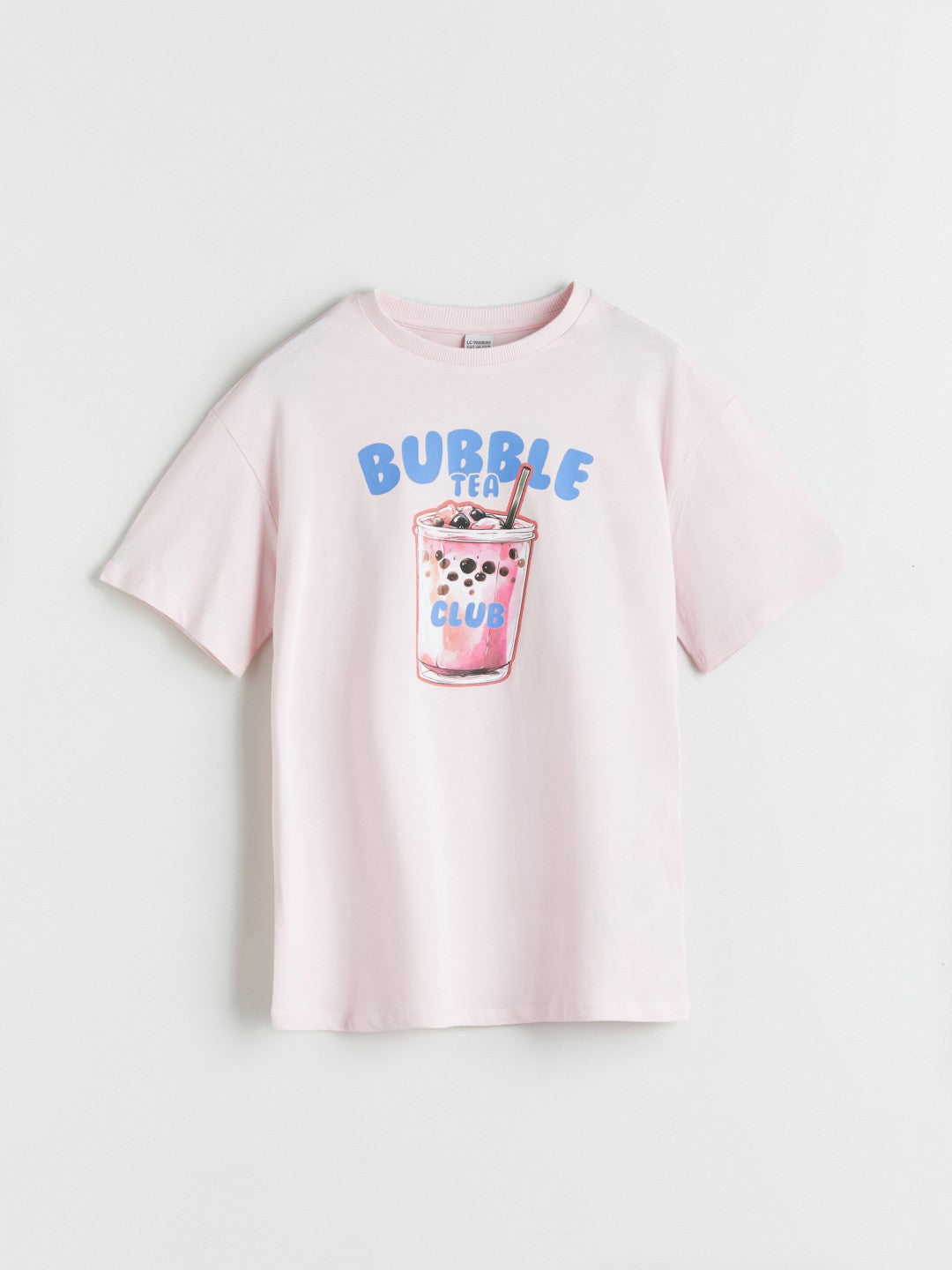 LCW Kids Pink Crew Neck Girls T-Shirt