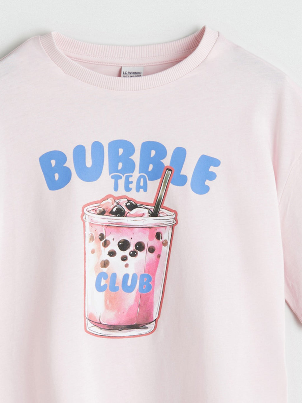 LCW Kids Pink Crew Neck Girls T-Shirt