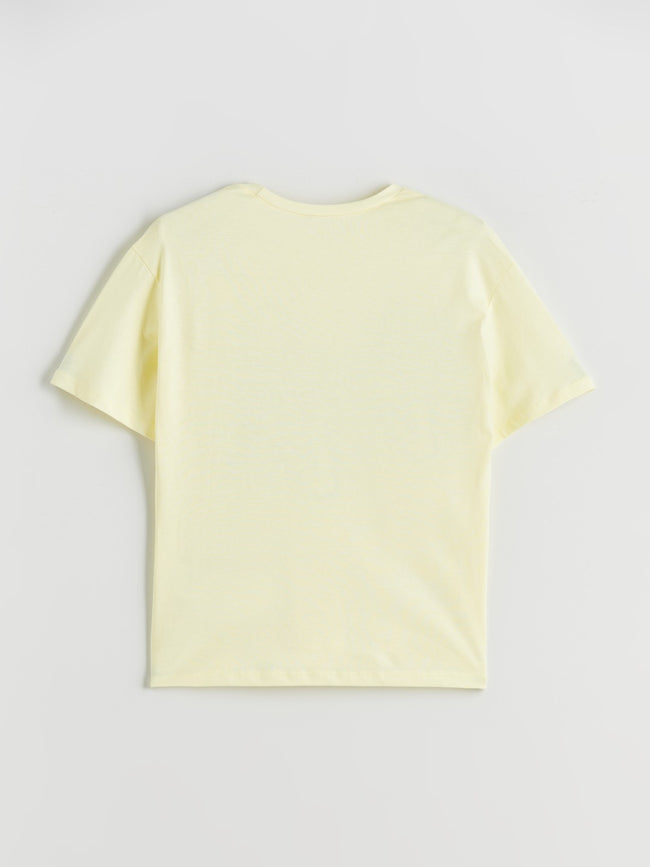 LCW Kids Yellow Crew Neck Girls T-Shirt Main Image