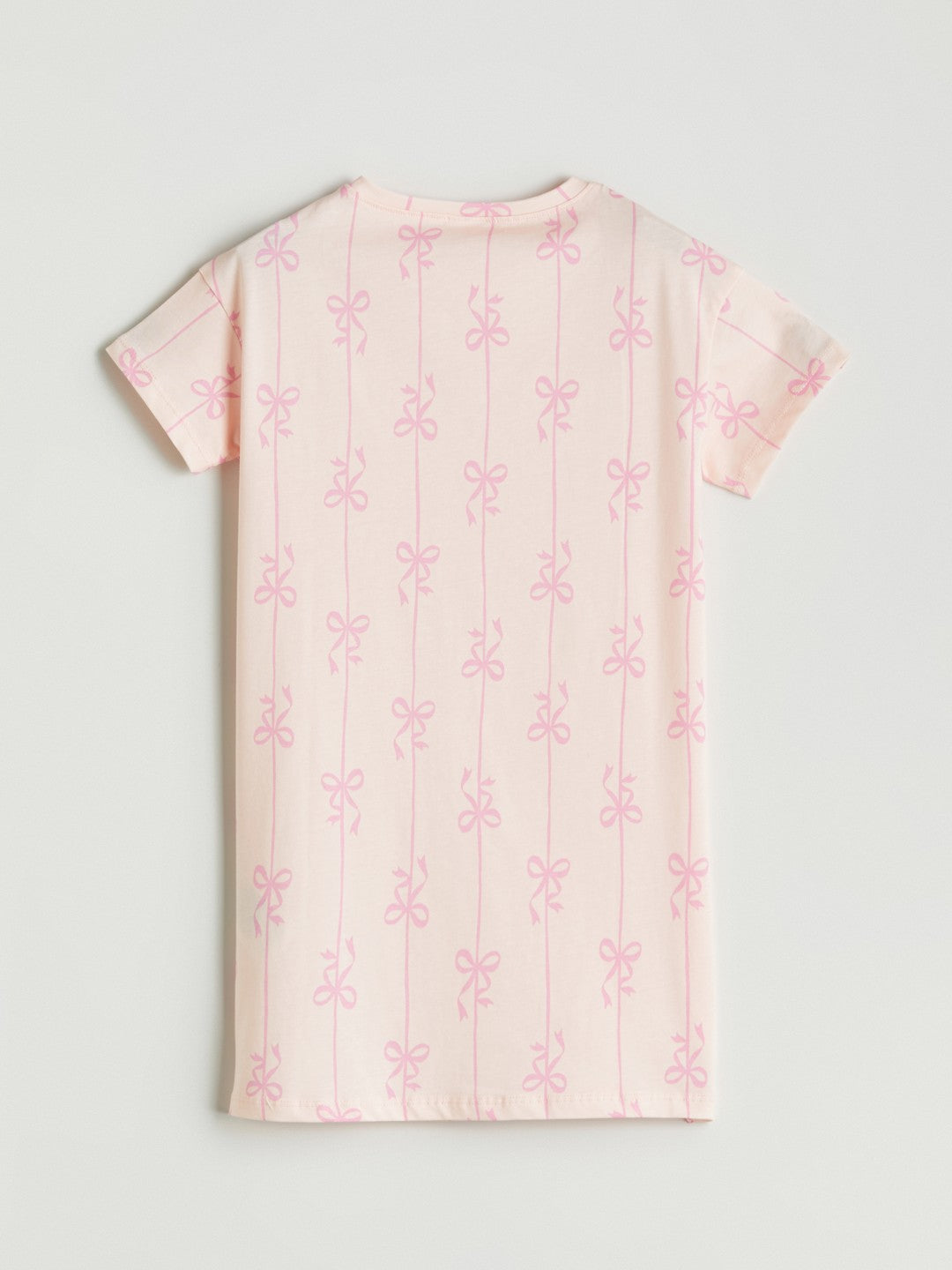 LCW Kids Crew Neck Bow Patterned GirlS Nightgown
