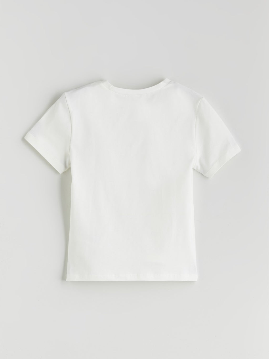 LCW Kids Ecru Crew Neck Girls T-Shirt