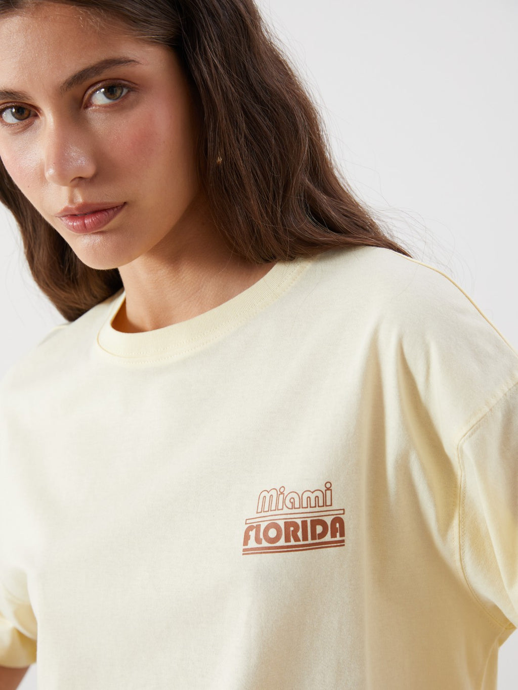 LCW Vision Florida Printed Oversize Women T-Shirt