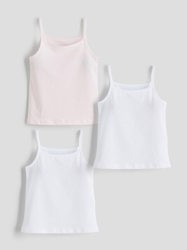 LCW Kids White Square Neck Girls Tank Top 3-Pack Hover Image