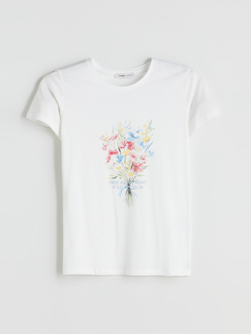LCW Classic Crew Neck Floral Women T-Shirt