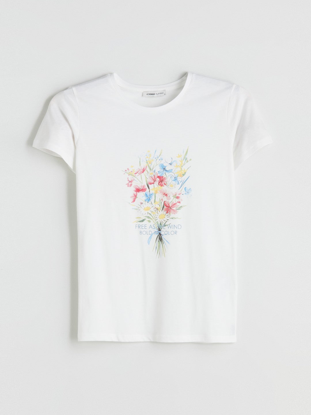 LCW Classic Crew Neck Floral Women T-Shirt