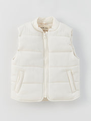 High Collar Basic Baby Girl Puffer Vest